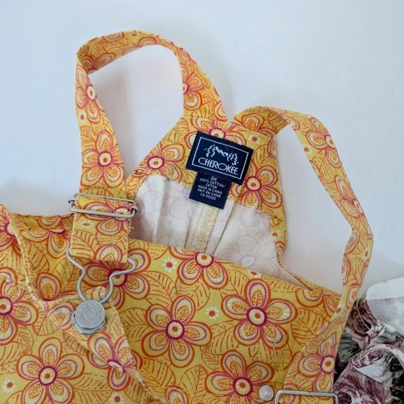 Bundle of 3 Overalls Girls Unisex Kids Child Coveralls Shortalls Shorts Onesie - Picture 6 of 8